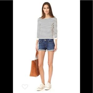 Frame Denim Le Cutoff Roll-Up Shorts 25